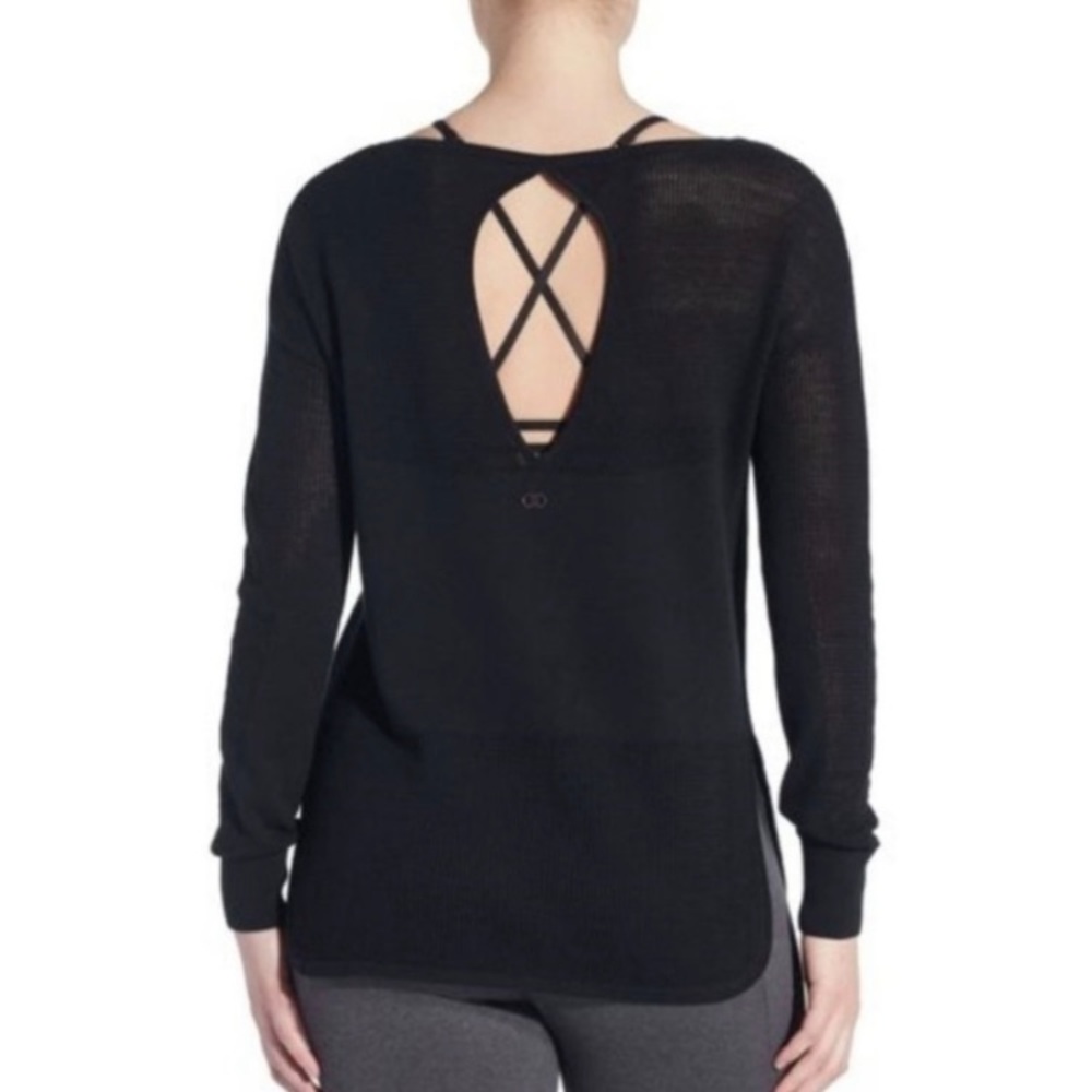 Calia Black knit cozy sweater